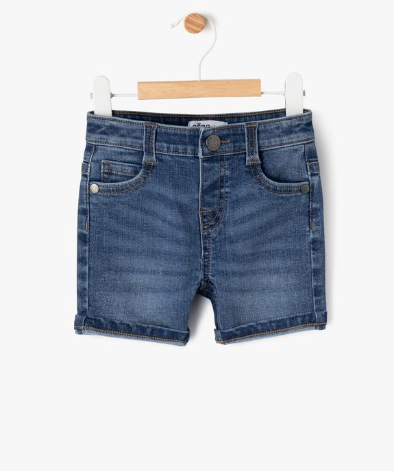 Short en jean extensible coupe slim bébé garçon vue1 - GEMO 4G BEBE - GEMO