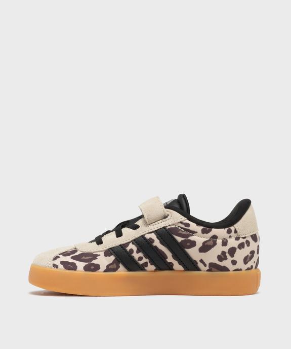 Baskets VL Court 3.0 à motif léopard fille - Adidas vue3 - ADIDAS - GEMO