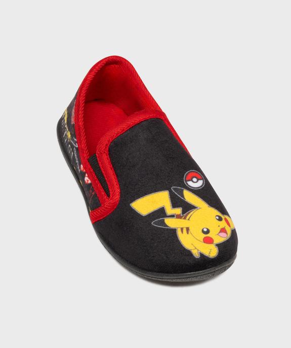 Chaussons pantoufles en velours imprimé Pikachu garçon - Pokémon vue5 - POKEMON - GEMO