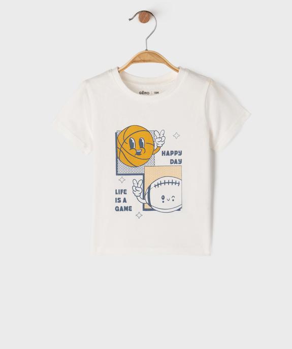 Tee-shirt manches courtes avec motif sportif bébé garçon vue1 - GEMO(BEBE DEBT) - GEMO
