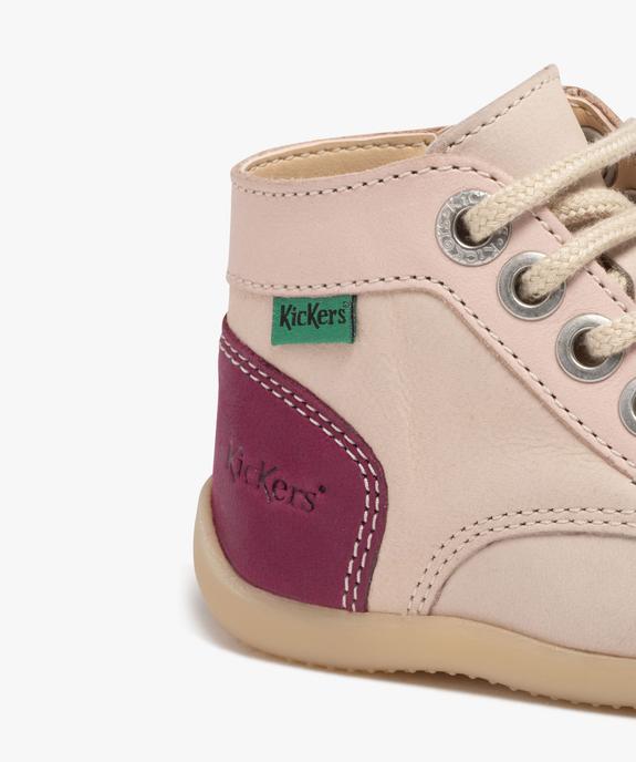 Chaussures premiers pas bottillons en cuir bébé fille - Kickers vue6 - KICKERS - GEMO