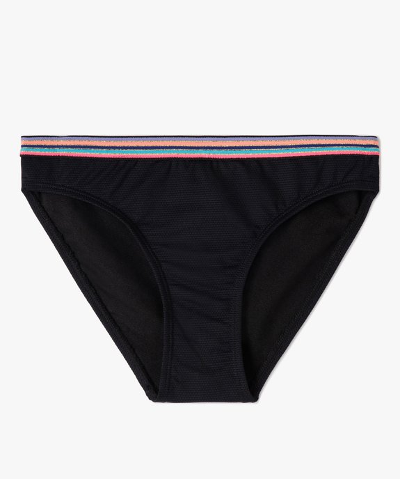 Slip de bain fille avec ceinture multicolore vue1 - GEMO (JUNIOR) - GEMO