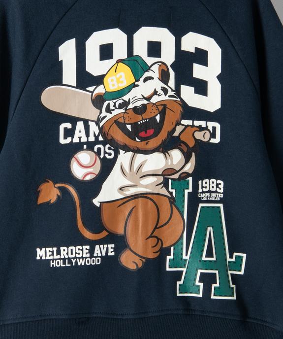 Sweat zippé à capuche grand imprimé dos garçon - Camps United vue4 - CAMPS GEMO FOR GOOD - GEMO