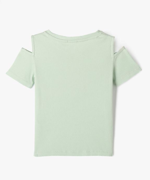 Tee-shirt à manches courtes avec épaules dénudées fille vue3 - GEMO (ENFANT) - GEMO