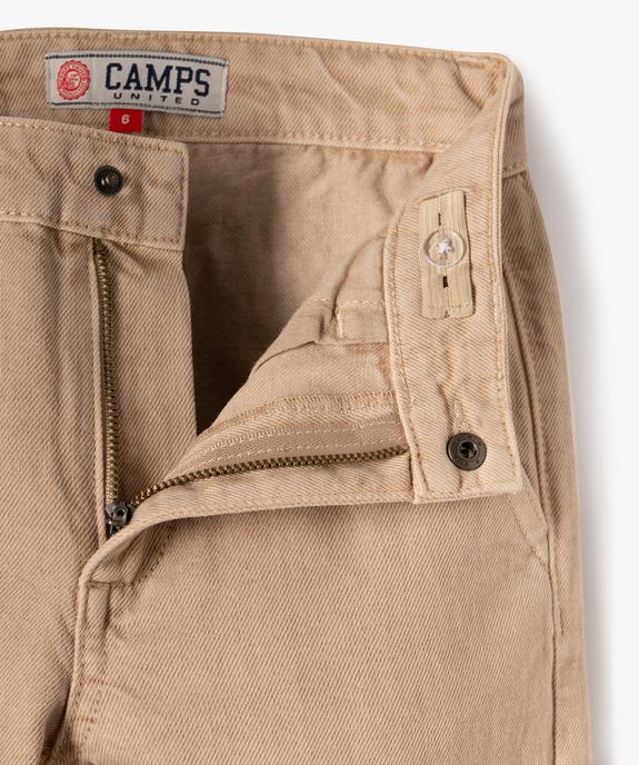 Pantalon cargo toile coupe droite garçon vue2 - CAMPS - GEMO
