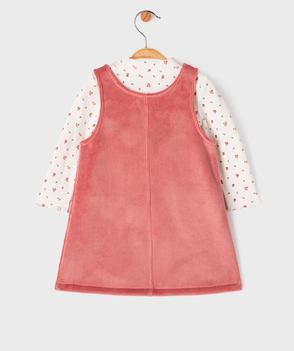 Ensemble 2 pièces robe + tee-shirt manches longues bébé fille vue4 - GEMO(BEBE DEBT) - GEMO