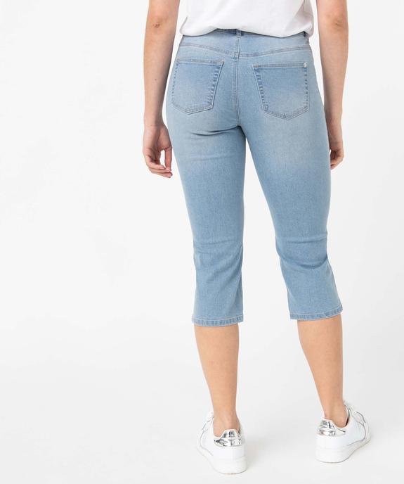 Pantacourt femme en jean coupe Slim vue7 - GEMO(FEMME PAP) - GEMO
