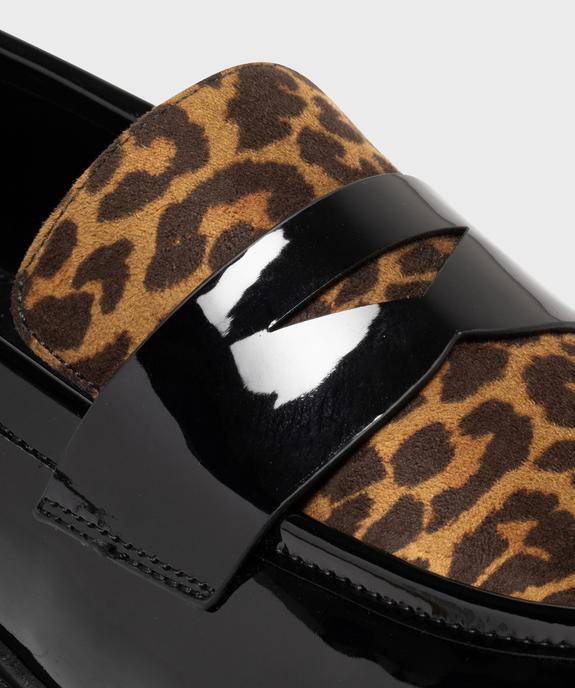 Mocassins vernis avec dessus à motif léopard femme - Follow Me vue7 - FOLLOW ME - GEMO