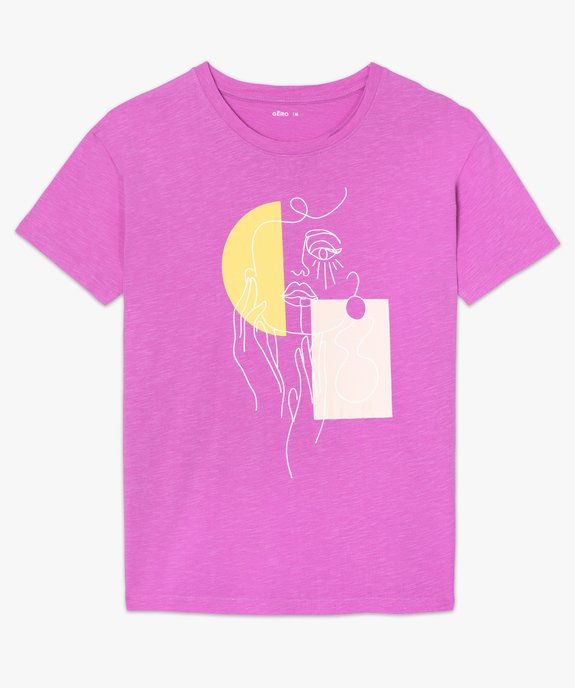 Tee-shirt femme oversize imprimé vue4 - GEMO(FEMME PAP) - GEMO