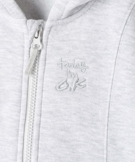 Sweat zippé molletonné à capuche bébé garçon vue2 - GEMO(BEBE DEBT) - GEMO