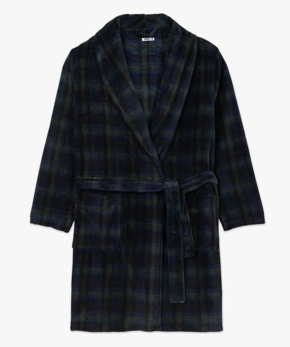 Robe de chambre en velours motif tartan homme - GEMO(HOMWR HOM) Robe de chambre en velours motif tartan homme vue4 - GEMO(HOMWR HOM) - GEMO