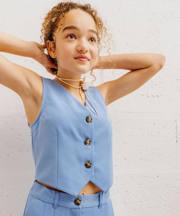 Gilet de costume sans manches fille vue1 - GEMO (JUNIOR) - GEMO