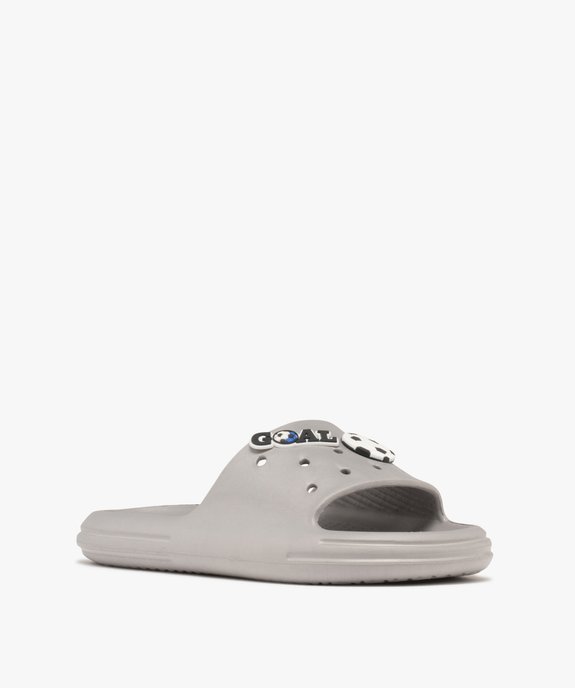 Mules de plage moulées avec bride perforée motifs foot garçon vue2 - GEMO (PLAGE) - GEMO