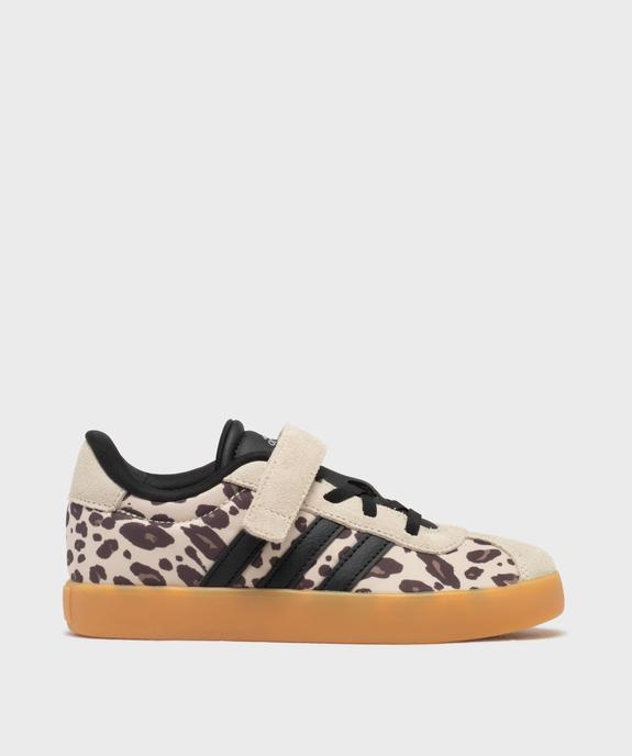 Baskets VL Court 3.0 à motif léopard fille - Adidas vue1 - ADIDAS - GEMO