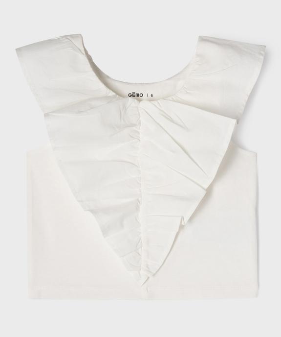 Débardeur avec large volant sur le col fille vue1 - GEMO (ENFANT) - GEMO