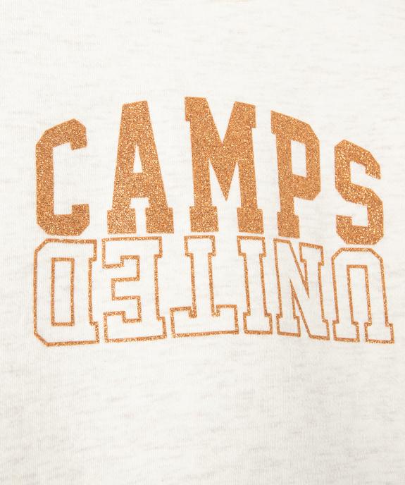 Sweat fille oversize multicolore à motif brillant - Camps United vue3 - CAMPS UNITED - GEMO