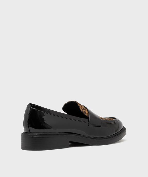 Mocassins vernis avec dessus à motif léopard femme - Follow Me vue5 - FOLLOW ME - GEMO