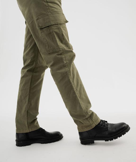 Pantalon cargo loose coloris unique homme vue2 - GEMO 4G HOMME - GEMO