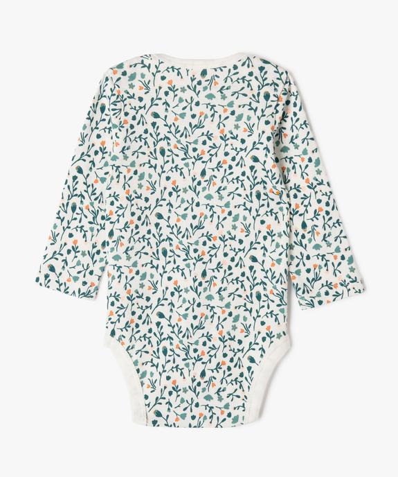 Bodies à manches longues à motifs fleuris bébé (lot de 3) vue4 - GEMO 4G BEBE - GEMO
