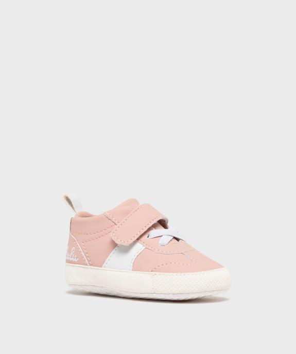 Chaussons de naissance look sneakers bébé - LuluCastagnette vue3 - LULU CASTAGNETTE G4G D - GEMO