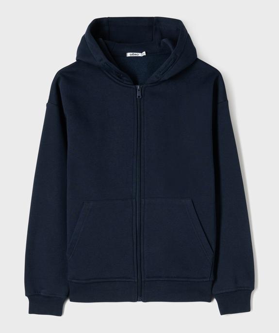 Sweat zippé à capuche garçon vue1 - GEMO (JUNIOR) - GEMO