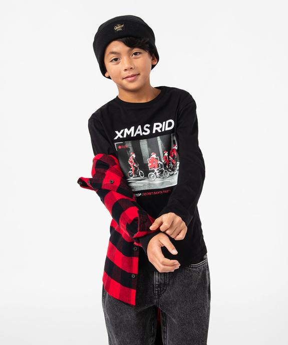 T-shirt de Noël imprimé garçon vue5 - GEMO 4G GARCON - GEMO