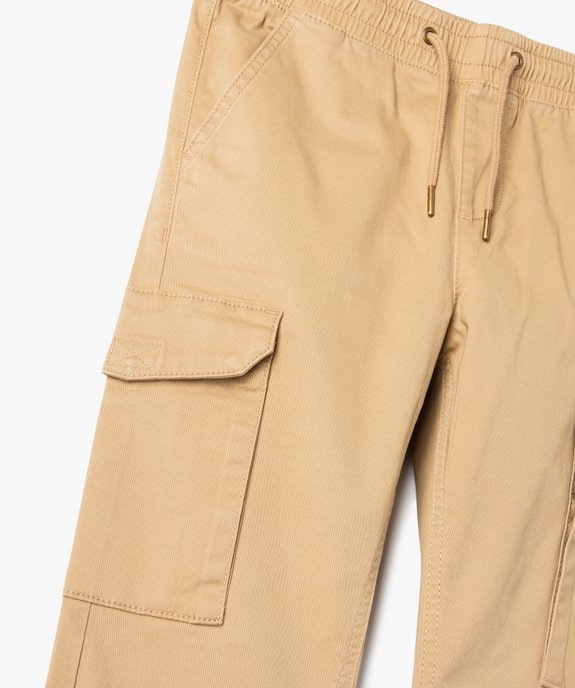 Pantalon en toile coupe jogger slim garçon vue3 - GEMO 4G GARCON - GEMO
