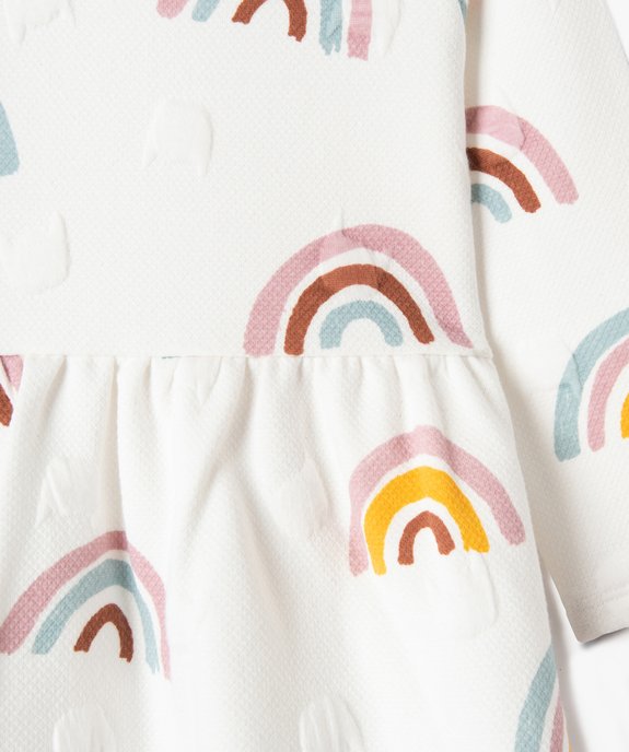 Robe bébé fille en maille à motif chat gaufré vue2 - GEMO(BEBE DEBT) - GEMO