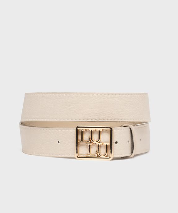 Ceinture avec boucle métallique carrée femme - LuluCastagnette vue1 - LULU CASTAGNETT - GEMO