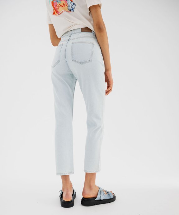 Jean 7/8ème coupe Straight taille haute femme vue3 - GEMO 4G FEMME - GEMO