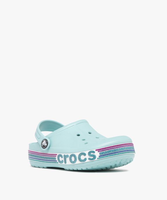 Sabots souples fille à semelle arc-en-ciel pailletée Bayaband Rainbow Glitter - Crocs vue2 - CROCS - GEMO