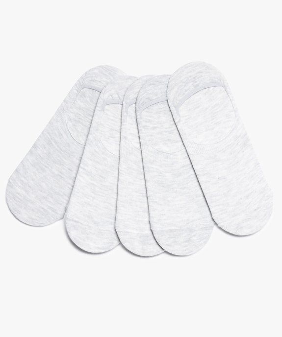 Chaussettes femme invisibles unies (lot de 5) vue1 - GEMO(HOMWR FEM) - GEMO