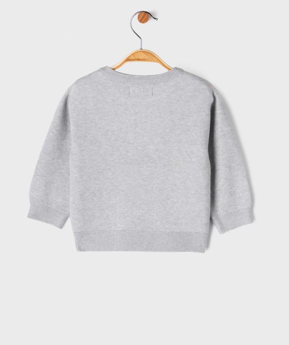 Pull en maille épaisse avec message bébé fille vue5 - GEMO(BEBE DEBT) - GEMO