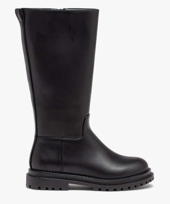 Bottes fille plates unies et fourrées à zip vue1 - GEMO (ENFANT) - GEMO