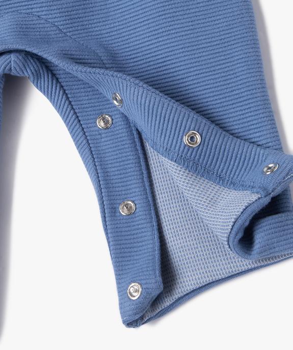 Ensemble 2 pièces salopette et body manches longues en jersey bébé vue3 - GEMO(BB COUCHE) - GEMO