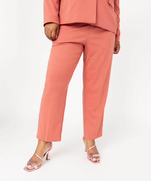 Pantalon fluide coupe carotte femme grande taille vue2 - GEMO (G TAILLE) - GEMO
