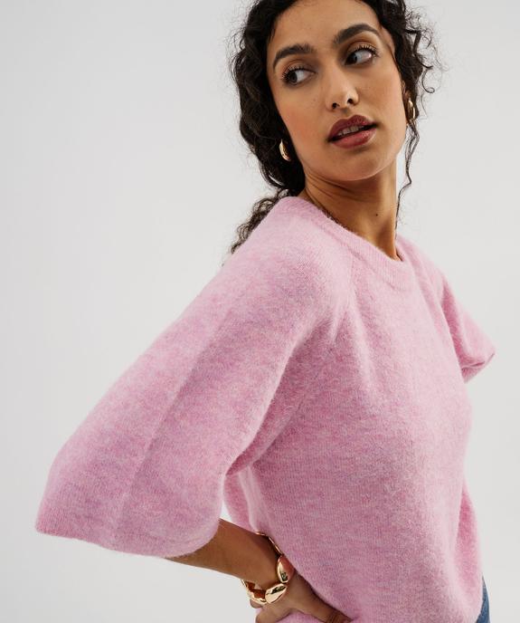 Pull manches courtes ample et douillet femme vue1 - GEMO(FEMME PAP) - GEMO