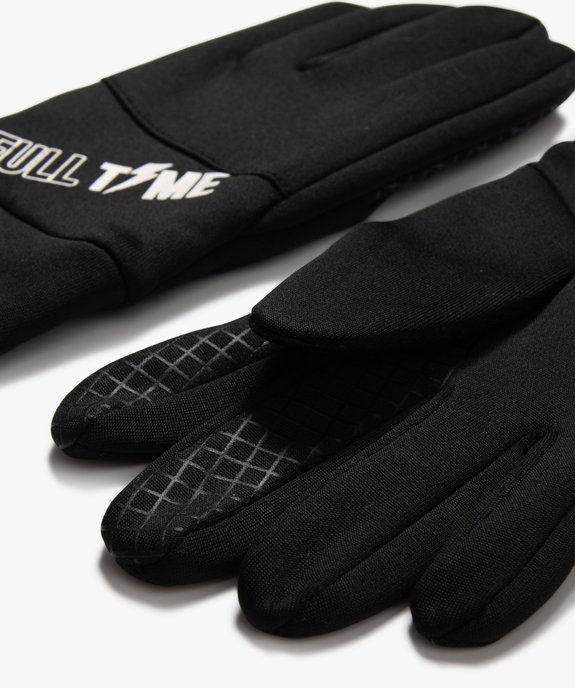 Gants garçon avec inscription sur le dessus vue2 - GEMO (JUNIOR) - GEMO