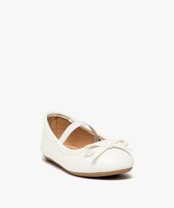 Ballerines fille unies à bride élastique et nœud décoratif vue3 - LOVELY WINGS - GEMO