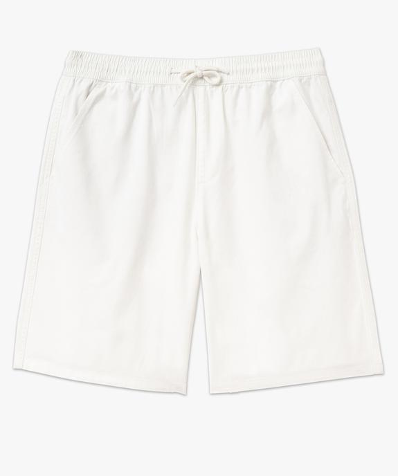 Bermuda en toile de coton à taille élastiquée homme vue4 - GEMO (HOMME) - GEMO