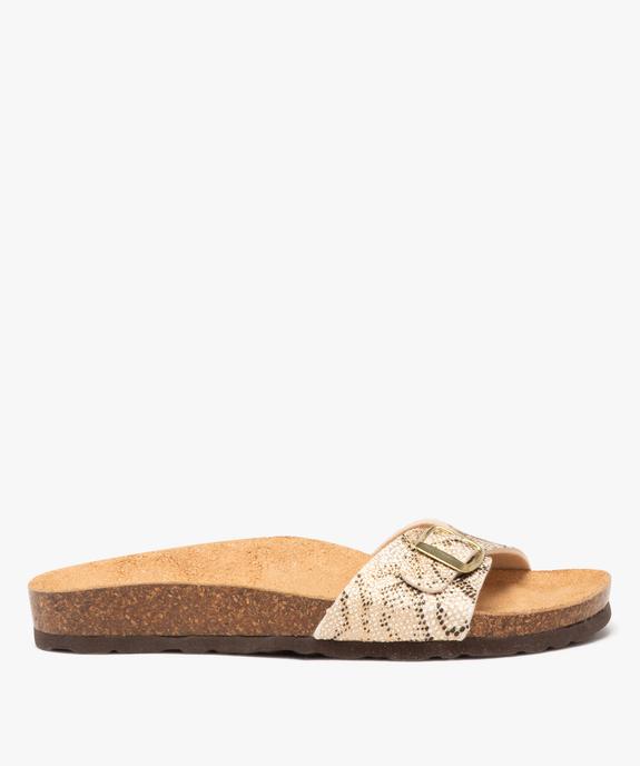 Mules femme plates à bride à boucle fantaisie à paillettes vue1 - GEMO (CASUAL) - GEMO