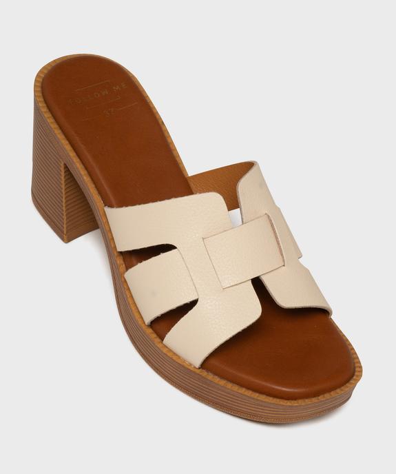 Mules à talon haut et bout ouvert femme vue6 - FOLLOW ME - GEMO