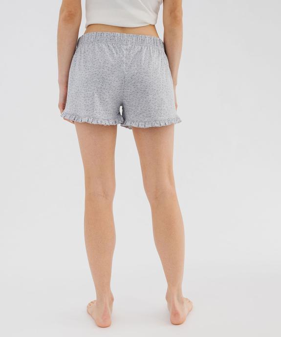 Short de pyjama avec finitions froncées femme vue7 - GEMO 4G FEMME - GEMO