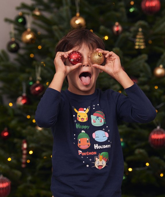 Tee-shirt de Noël Pokémon garçon vue1 - POKEMON - GEMO