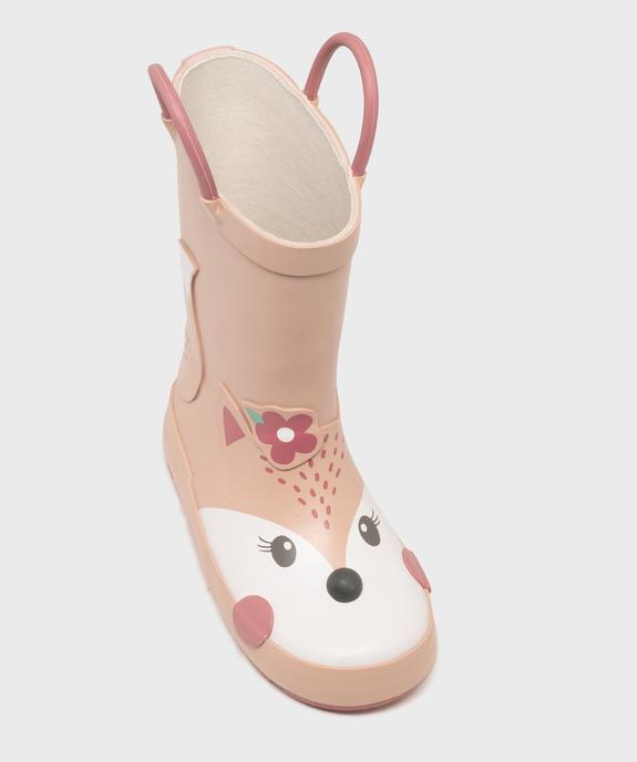Bottes de pluie imprimé renard fille vue5 - LOVELY WINGS - GEMO