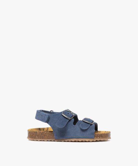 Sandales bébé garçon en cuir double brides à boucle et avec scratch au talon - NA! vue1 - NA! - GEMO
