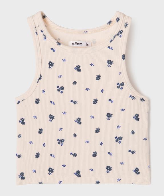 Débardeur en maille côtelée fille vue1 - GEMO (ENFANT) - GEMO