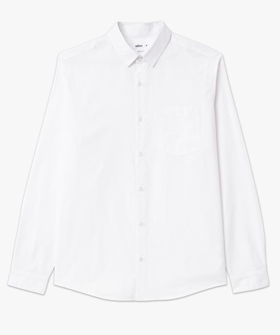 Chemise manches longues regular fit unie facile à repasser homme vue9 - GEMO (HOMME) - GEMO