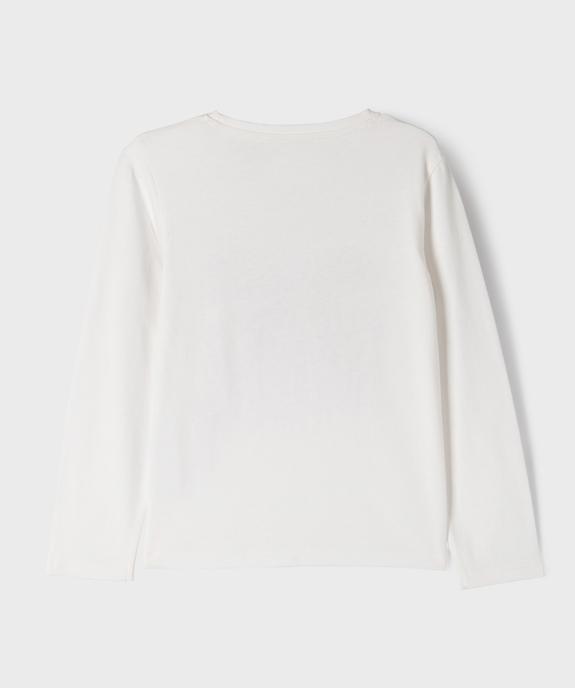 Tee-shirt manches longues à sequins brillants fille vue3 - GEMO 4G FILLE - GEMO