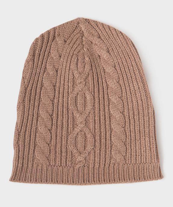 Bonnet de naissance à torsades en viscose vue4 - GEMO 4G BEBE - GEMO